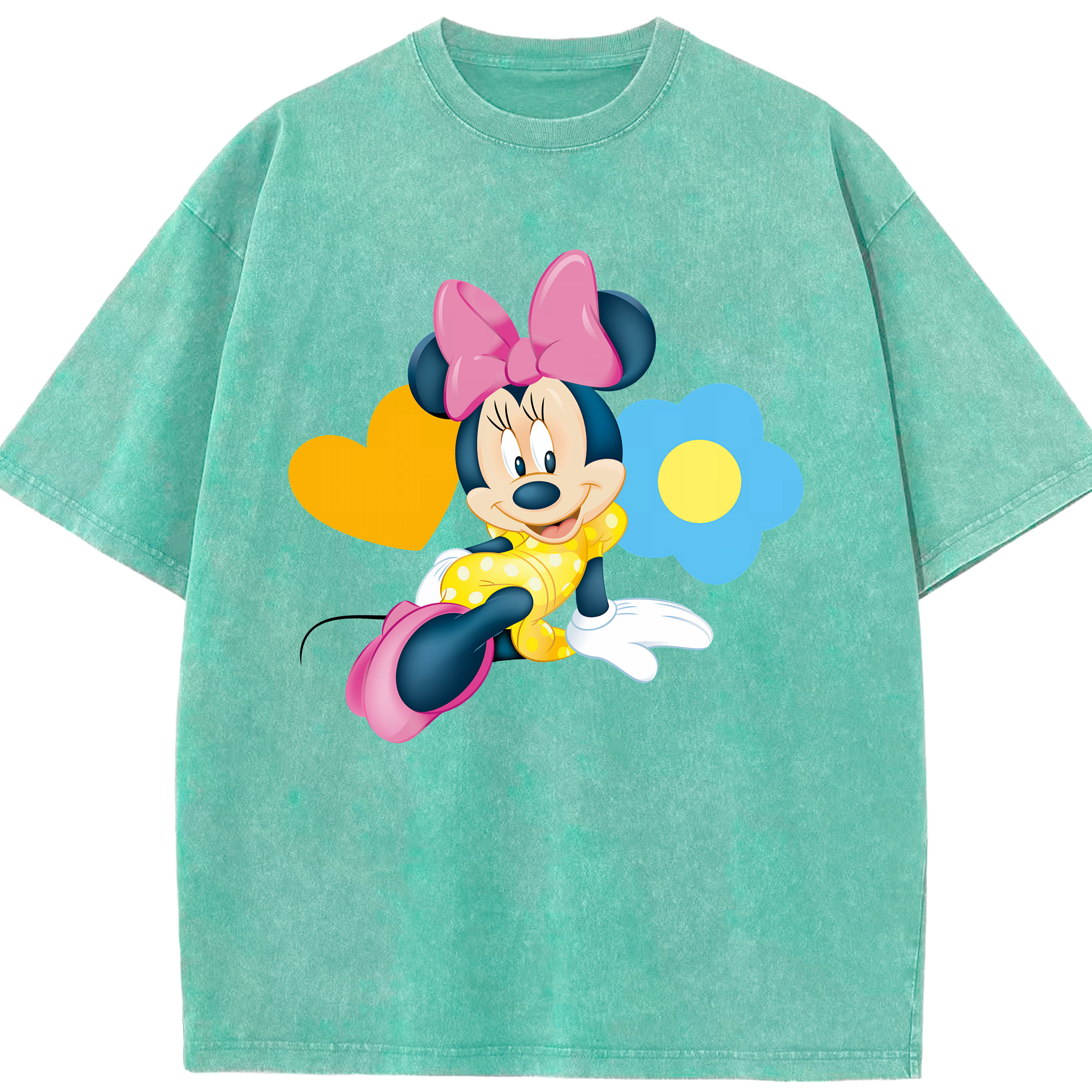 （画像用） ミッキーマウス Mickey Mouse 綿100% ヴィンテージ風 半袖Tシャツ（フロントプリント）